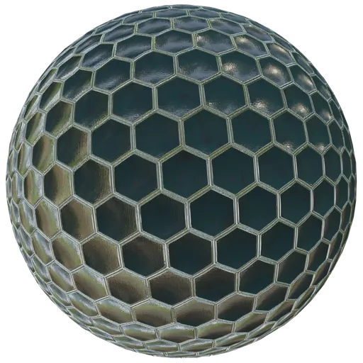 Hexagonal Metal Frames Blueish