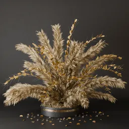 SJ-Pampas decorative dry leaf