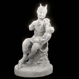 Statue of Pan corrected threedscans