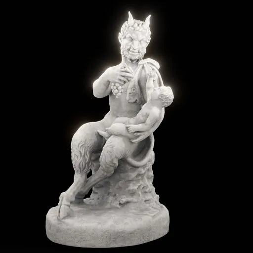 Statue of Pan corrected threedscans