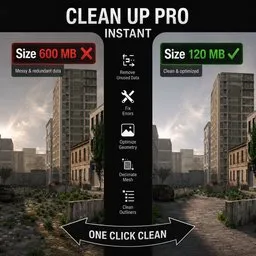 Clean Up Pro - One-Click Scene Cleanup, Texture Fix & Game Engine Export