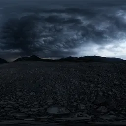 Dark Storm Cloud over Mountain