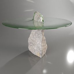 Stone and glass top garden table