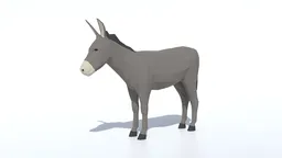 Low Poly Donkey