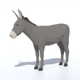 Low Poly Donkey