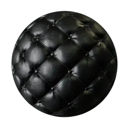 Tufted Black Leather