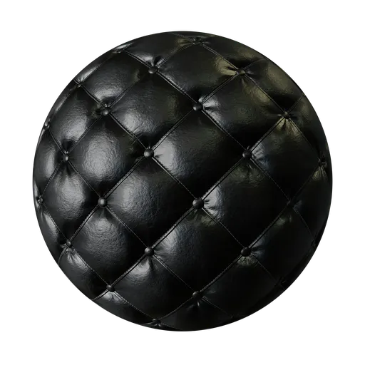 Tufted Black Leather