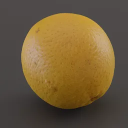 Realistic 3D orange model with high-resolution 4K textures, perfect for Blender renderings and food visualizations.