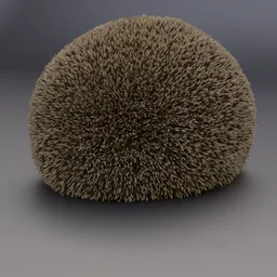Detailed 3D hedgehog model showcasing realistic spines and textures, ideal for Blender rendering and animation.