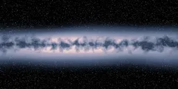 Starry night sky HDR panorama for realistic 3D scene illumination.