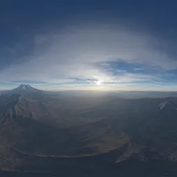 Aerial Landscape Cloudy Sunset