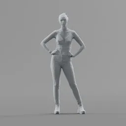 Lowpoly Female Standing