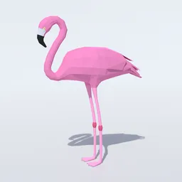 Low Poly Flamingo