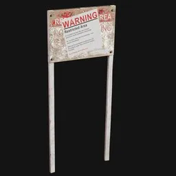 Top-Secret Restricted Area Wood Sign Old