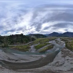 Aerial Landscape Cloudy Morning