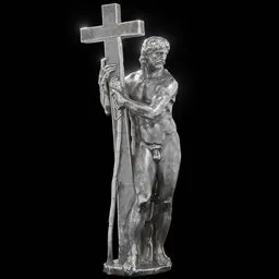 statue of Steel Risen Christ