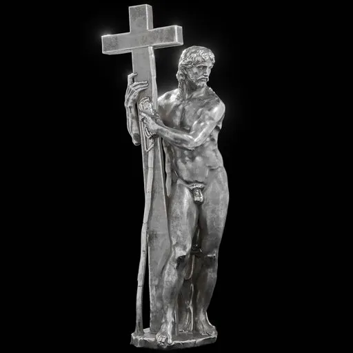 statue of Steel Risen Christ
