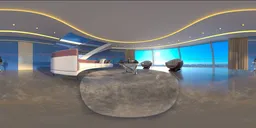 Luxury Curved Windows Living Room