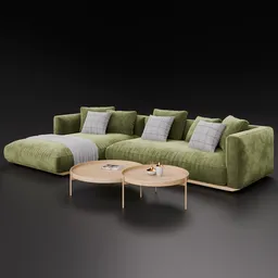 Sofa Grandemare Sectional Velvet