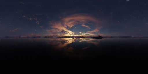 Dramatic Twilight at Lake