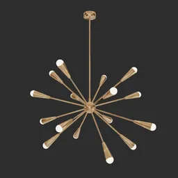 SPUTNIK Brass Chandelier