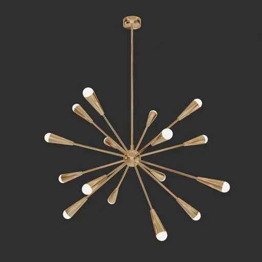 SPUTNIK Brass Chandelier