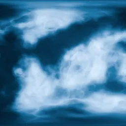 Blue Nebula in Deep Dark Space