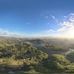 Green tree mountain cloud bluesky