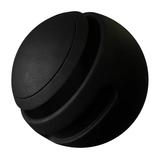 PBR Black Glitter Powder Coated Metal Material for Blender 3D texturing and rendering