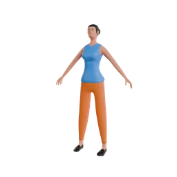 Simple Women Stylized Character