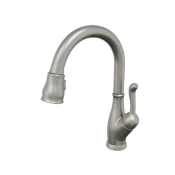 Detailed metallic 3D model of a modern faucet designed for easy integration into Blender renderings.