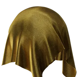 High-resolution golden fabric texture for 3D models, offering a realistic metallic sheen suitable for Blender and PBR workflows.