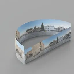 Panorama Blanes Church-plaza