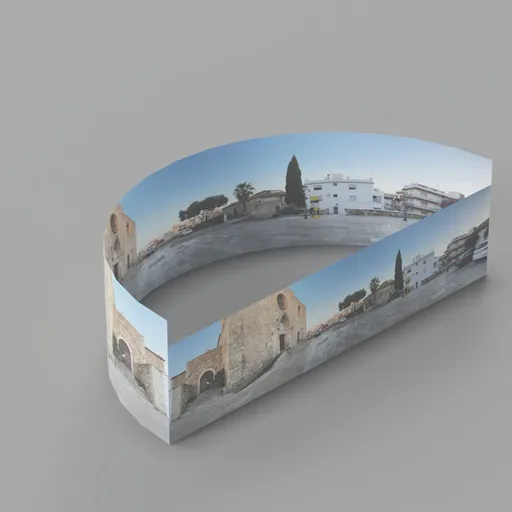 Panorama Blanes Church-plaza