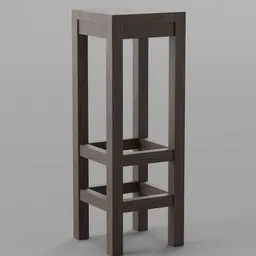 Wooden high stool