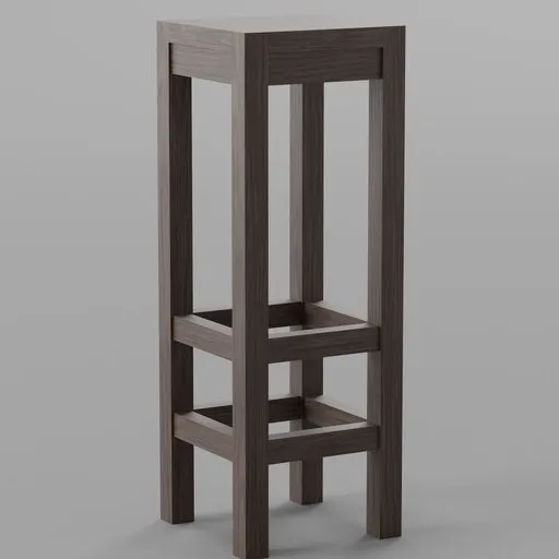 Wooden high stool