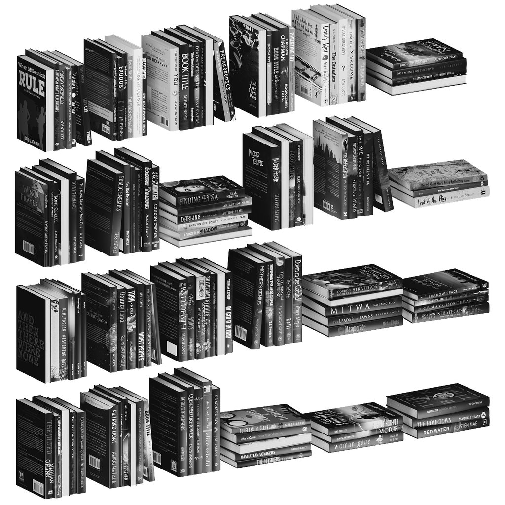 Set of books A | Books models | BlenderKit