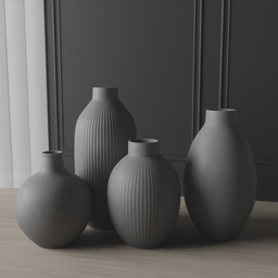 Grey vase set