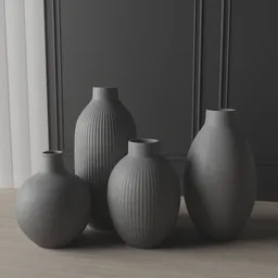 Grey vase set