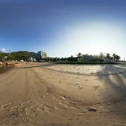 The beach at sunset