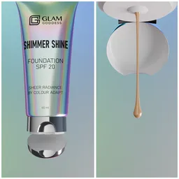 Foundation liquid dripping shot