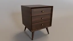 Detailed 3D model of a modern side table with drawers, ideal for Blender rendering projects.