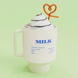 Chocolate milk in mug