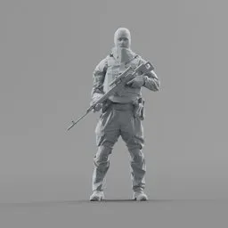Lowpoly People SWAT Soldier