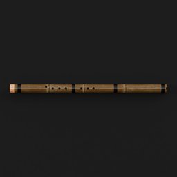 "Chinese DongXiao, a bamboo-made wooden flute, showcasing intricate craftsmanship and a close-up view. This 3D model, designed for Blender 3D, captures the essence of Chinese instruments in an artful and symmetrical manner. Perfect for creators looking to incorporate traditional musical elements into their projects."