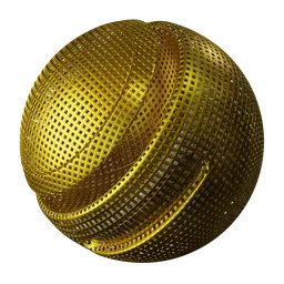 Metal gold perfored grid