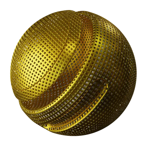Metal gold perfored grid