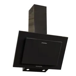 Highly detailed 3D Blender model of a modern black cooker hood with silent technology, rendered in Cycles.