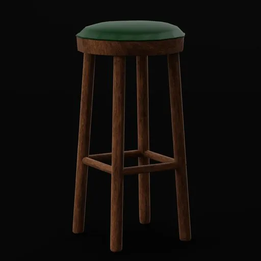 Rustic Wooden Bar Stool