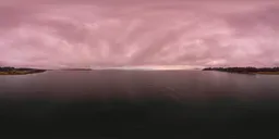 Cloudy Pink Sunrise over Ocean